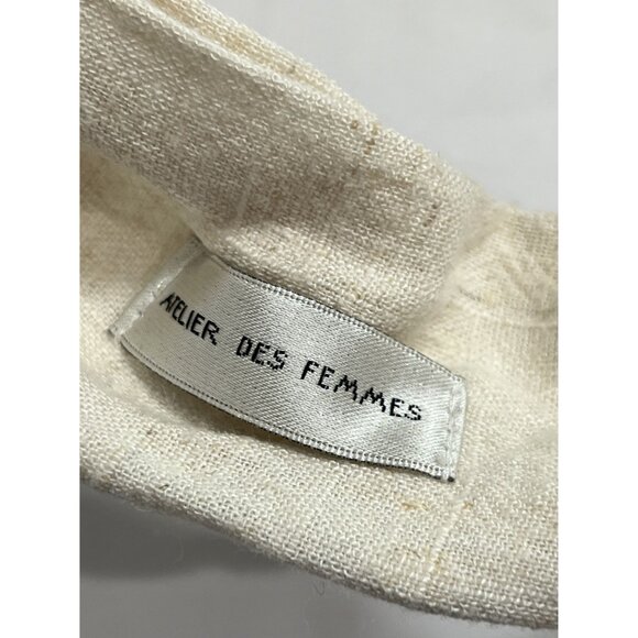 Atelier Des Femmes Linen Headband in White
